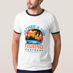 Camiseta Parceiros de Pesca Pai e Filho para a Vida