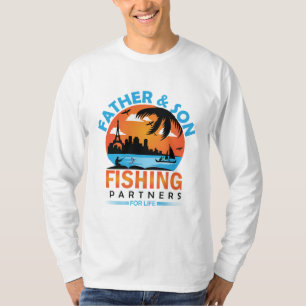 Camiseta Parceiros de Pesca Pai e Filho para a Vida