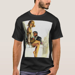 Camiseta Parceiros do Crime Vintage Pulp Magazine Cobrir Ar