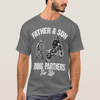 Camiseta Parceiros Do Pai E Do Filho Que Andam Na Bicicleta