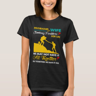 Camiseta Parceiros Perfeitos De Marido E Esposa Subindo Par