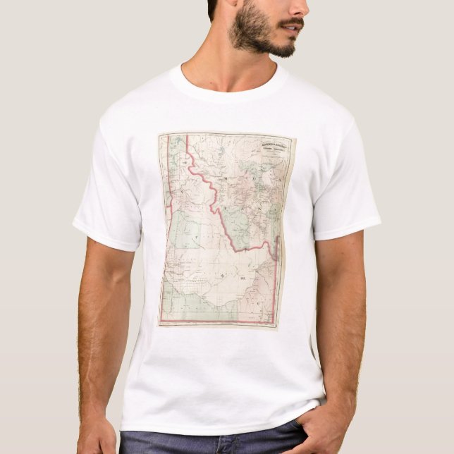 Camiseta Parcela ocidental de Idaho, Montana (Frente)