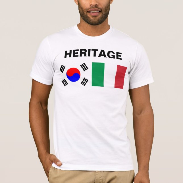 Camiseta Parcialmente coreano, parcialmente italiano (Frente)
