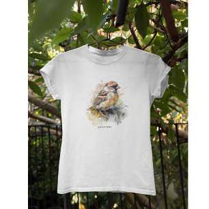 Camiseta Pardal Aquarela Rústica, personalizado