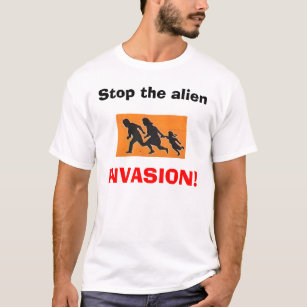 Camiseta Pare a alienígena, INVASÃO!