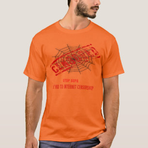 Camiseta Pare a censura do Internet