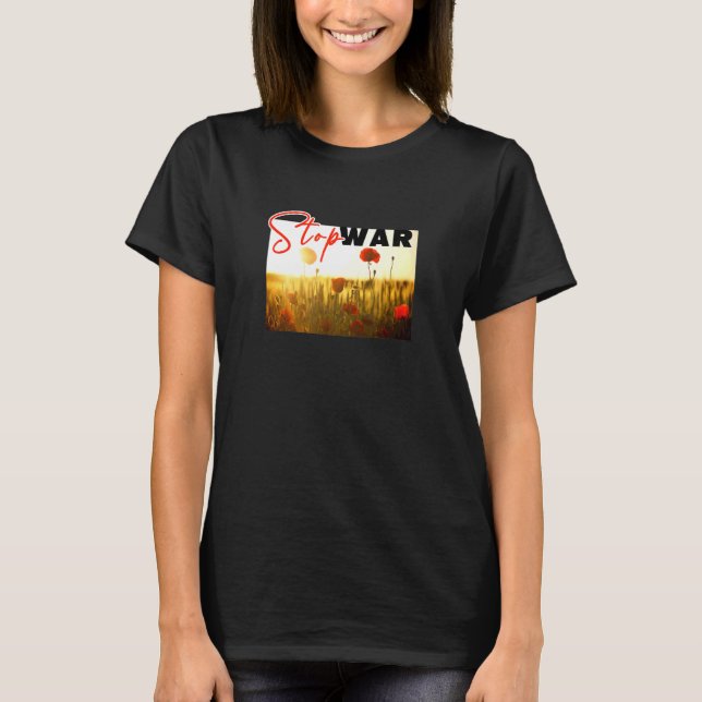 Camiseta Pare a guerra com o Poppy (Frente)