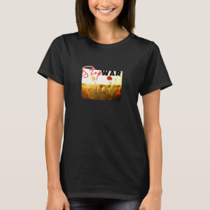 Camiseta Pare a guerra com o Poppy