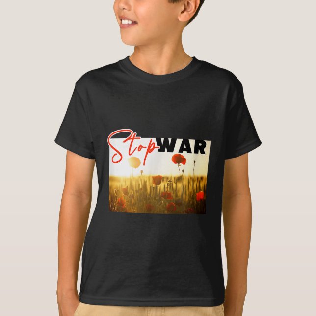 Camiseta Pare a guerra com o Poppy (Frente)