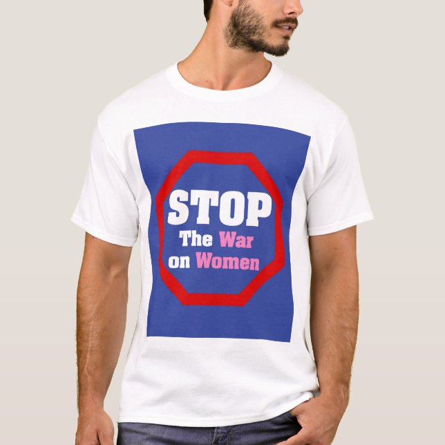 Camiseta Pare a guerra em mulheres (Frente)