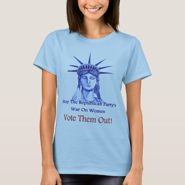 Camiseta Pare a guerra em mulheres (Frente)