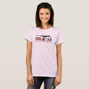 Camiseta Pare a Guerra (Modo claro)   Mulheres