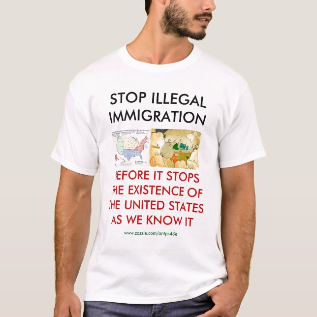 CAMISETA PARE A IMIGRAÇÃO ILEGAL (Frente)