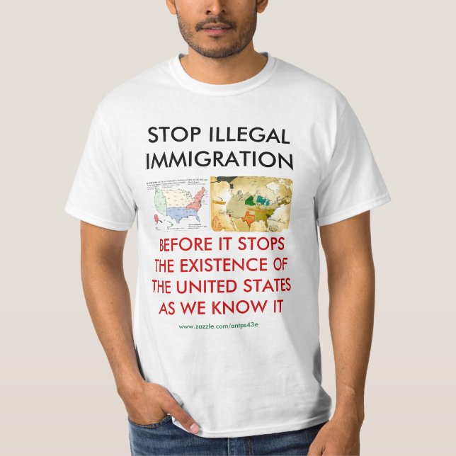 CAMISETA PARE A IMIGRAÇÃO ILEGAL (Frente)