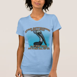 Camiseta Pare a perfuração a pouca distância do mar para o
