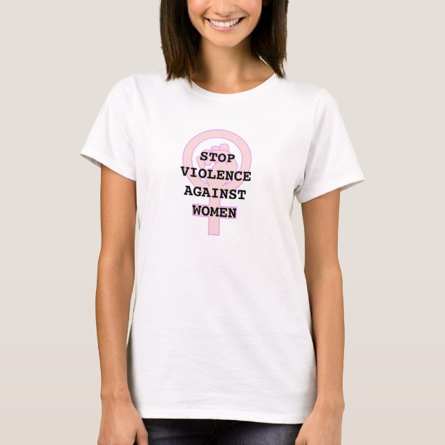 Camiseta Pare a violência contra mulheres (Frente)