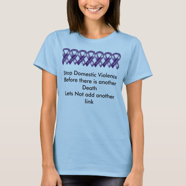 Camiseta Pare a violência doméstica. (Frente)