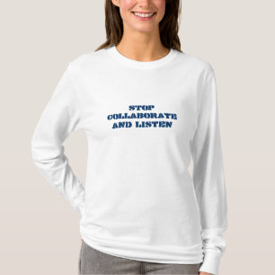 Camiseta PARE colaboram e escutam