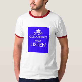 Camiseta Pare colaboram e escutam t-shirt