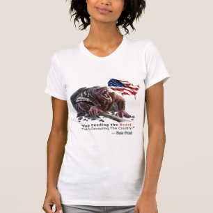 Camiseta Pare de alimentar a fêmea do t-shirt do animal