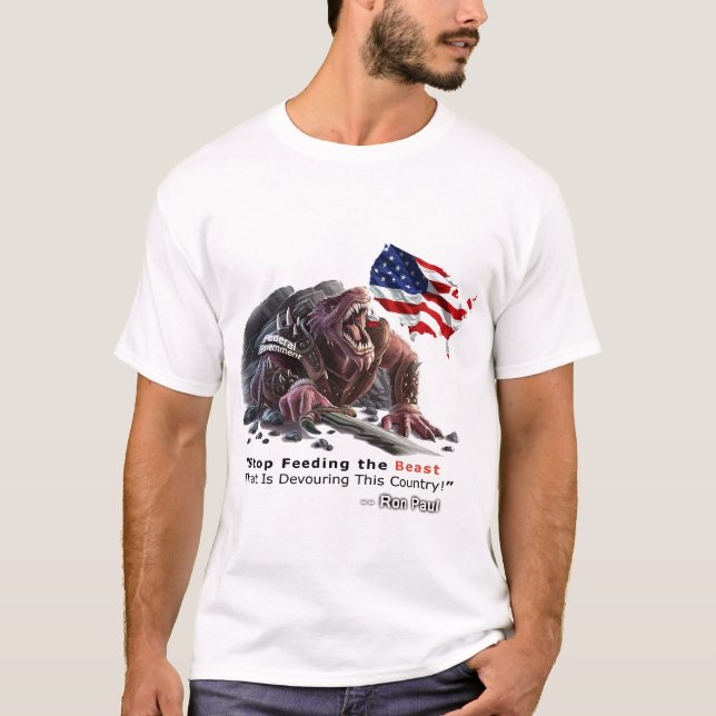 Camiseta Pare de alimentar o t-shirt do animal (Frente)