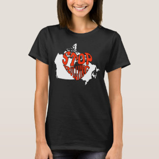 Camiseta Pare De Apreender Laranja O Canadá Mama Cada Crian