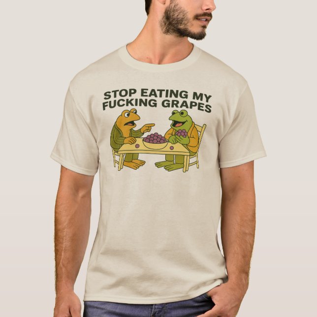 Camiseta pare de comer minha uva de chá (Frente)