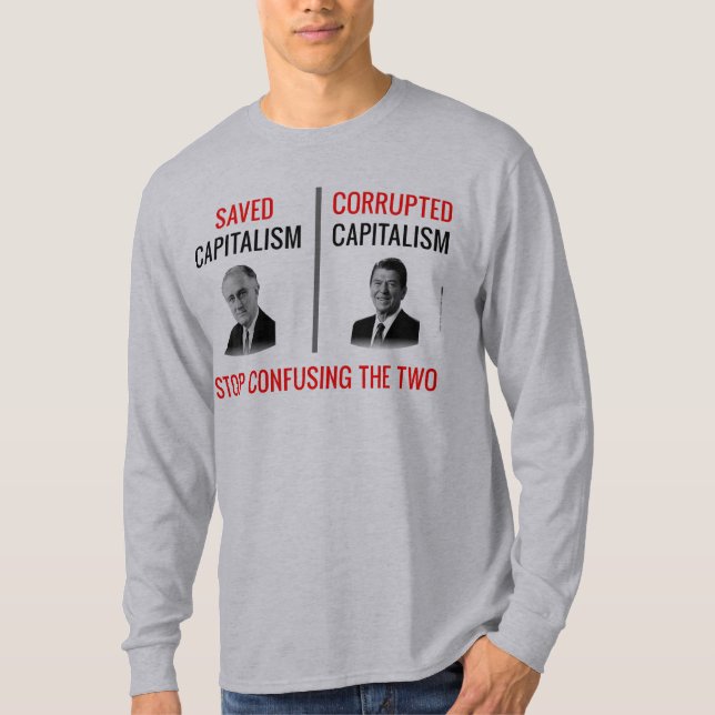 Camiseta Pare de confundir quem salvar o capitalismo (Frente)