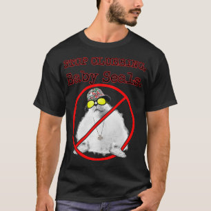 Camiseta Pare de embrulhar focas de bebês correndo engraçad