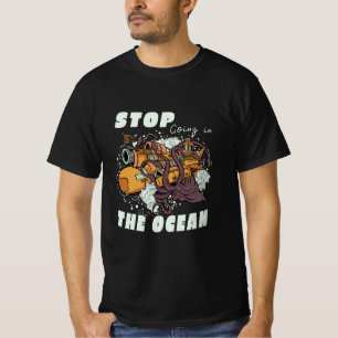 CAMISETA PARE DE ENTRAR NO OCTOPUS SUBMARINO OCEANO