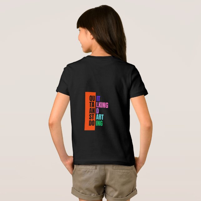Camiseta Pare de Falar e Comece a Fazer (Verso completo)
