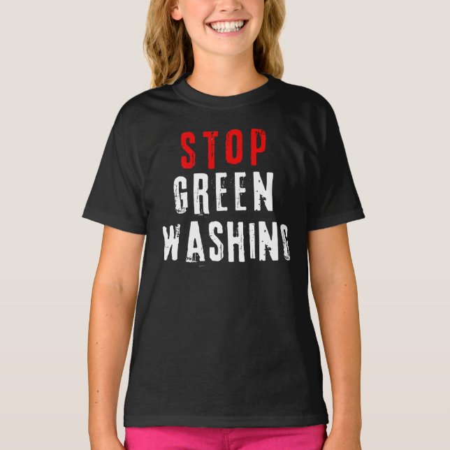 CAMISETA PARE DE FAZER LAVAGEM VERDE (Frente)