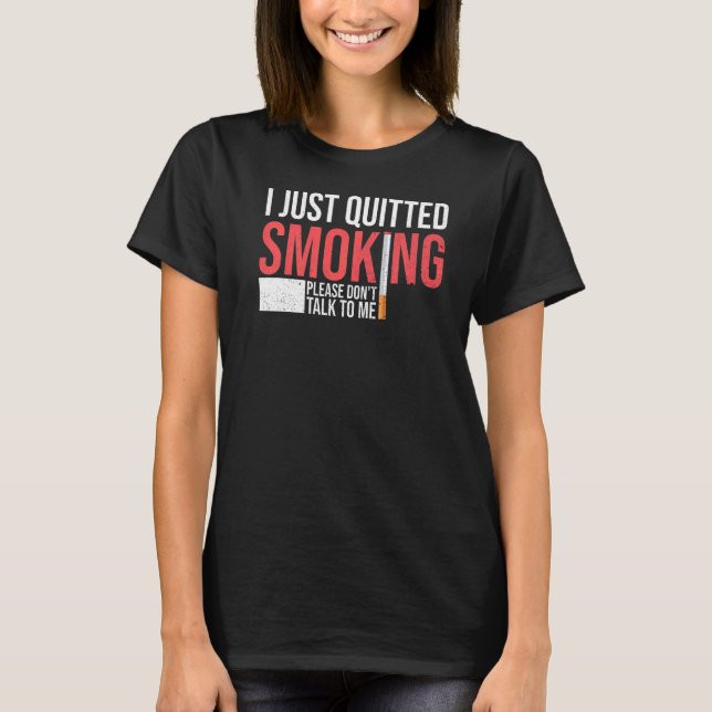 Camiseta Pare De Fumar Para Um Abandono De Fumar (Frente)