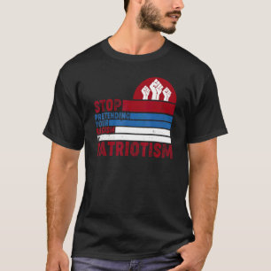 Camiseta Pare De Impedir Que Seu Racismo Seja Patriotismo 2