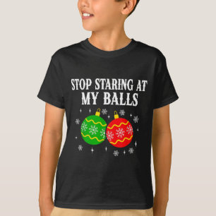 Camiseta Pare de olhar para a minha divertida festa de Nata