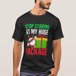 Camiseta Pare De Olhar Para O Meu Enorme Pacote Engraçado P