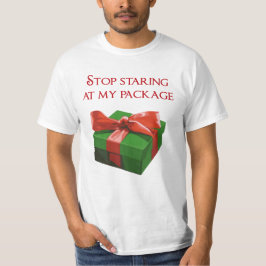 Camiseta Pare de olhar para o meu presente de Natal