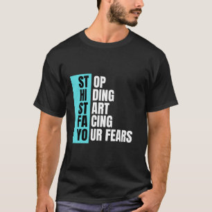Camiseta Pare de se Esconder e Enfrente seus Medos – Motiva
