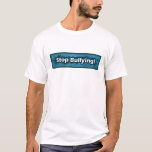 Camiseta Pare de tiranizar o t-shirt azul do tijolo