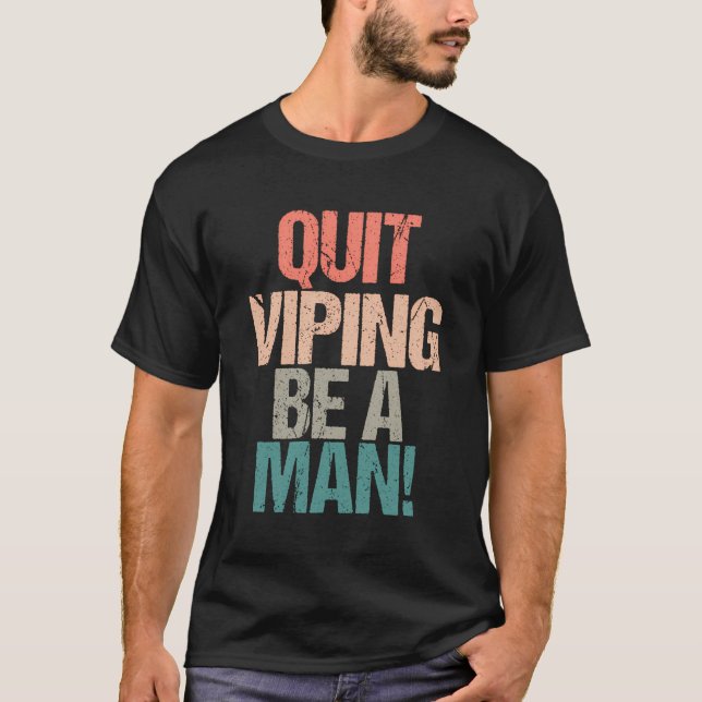 Camiseta Pare De Vipar Seja Um Homem (Frente)