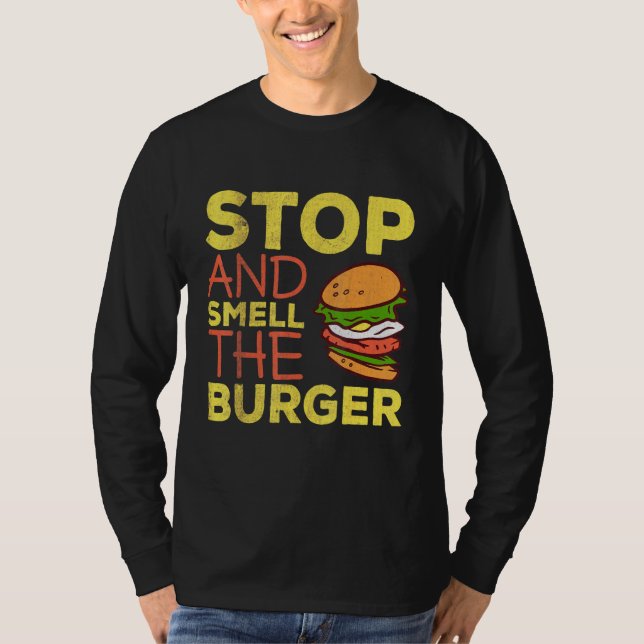 Camiseta Pare E Cheire O Burger I Cheeseburger Design (Frente)