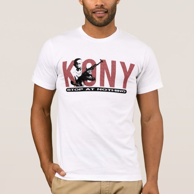 Camiseta Pare em nada! Exército da criança de Kony (Frente)