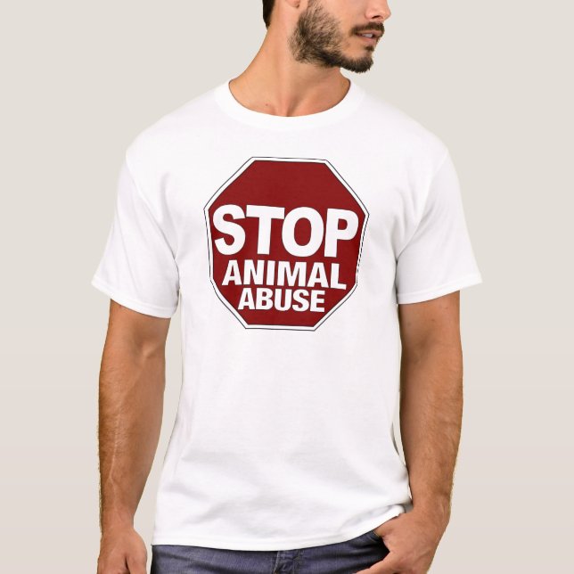 Camiseta Pare o abuso animal (Frente)