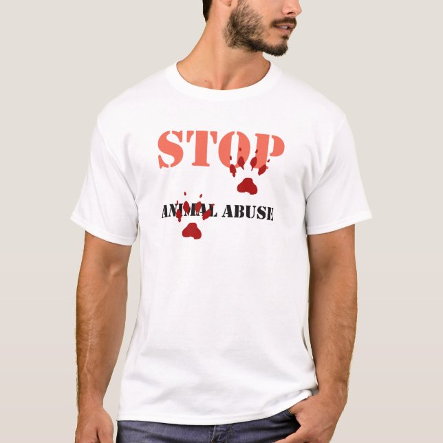 Camiseta pare o abuso animal (Frente)