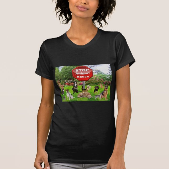 Camiseta Pare o abuso animal (Frente)