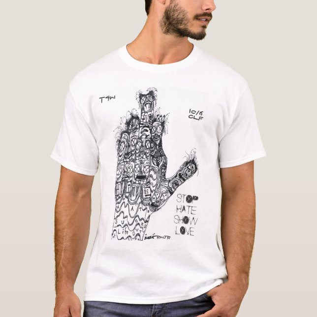 Camiseta Pare o amor da mostra do ódio (Frente)