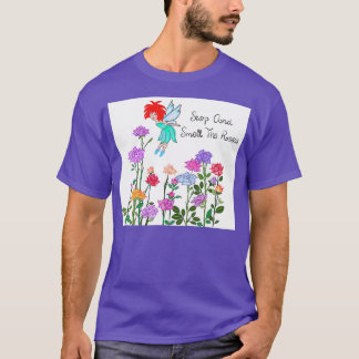 Camiseta Pare o amp Cheire os Rosas