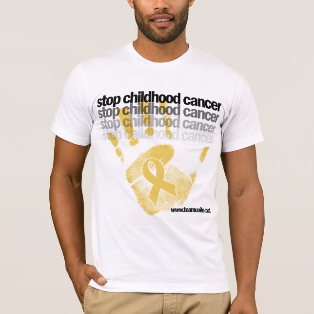 Camiseta Pare o cancer da infância (Frente)
