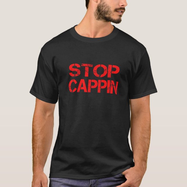 Camiseta Pare o Cappin sem Boné Pare o Cappino Sem Mentiras (Frente)