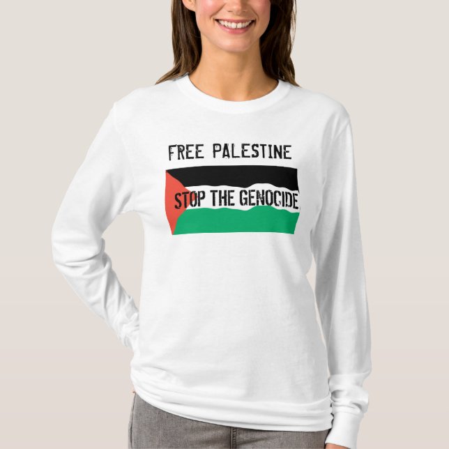 CAMISETA PARE O GENOCÍDIO PALESTINO (Frente)